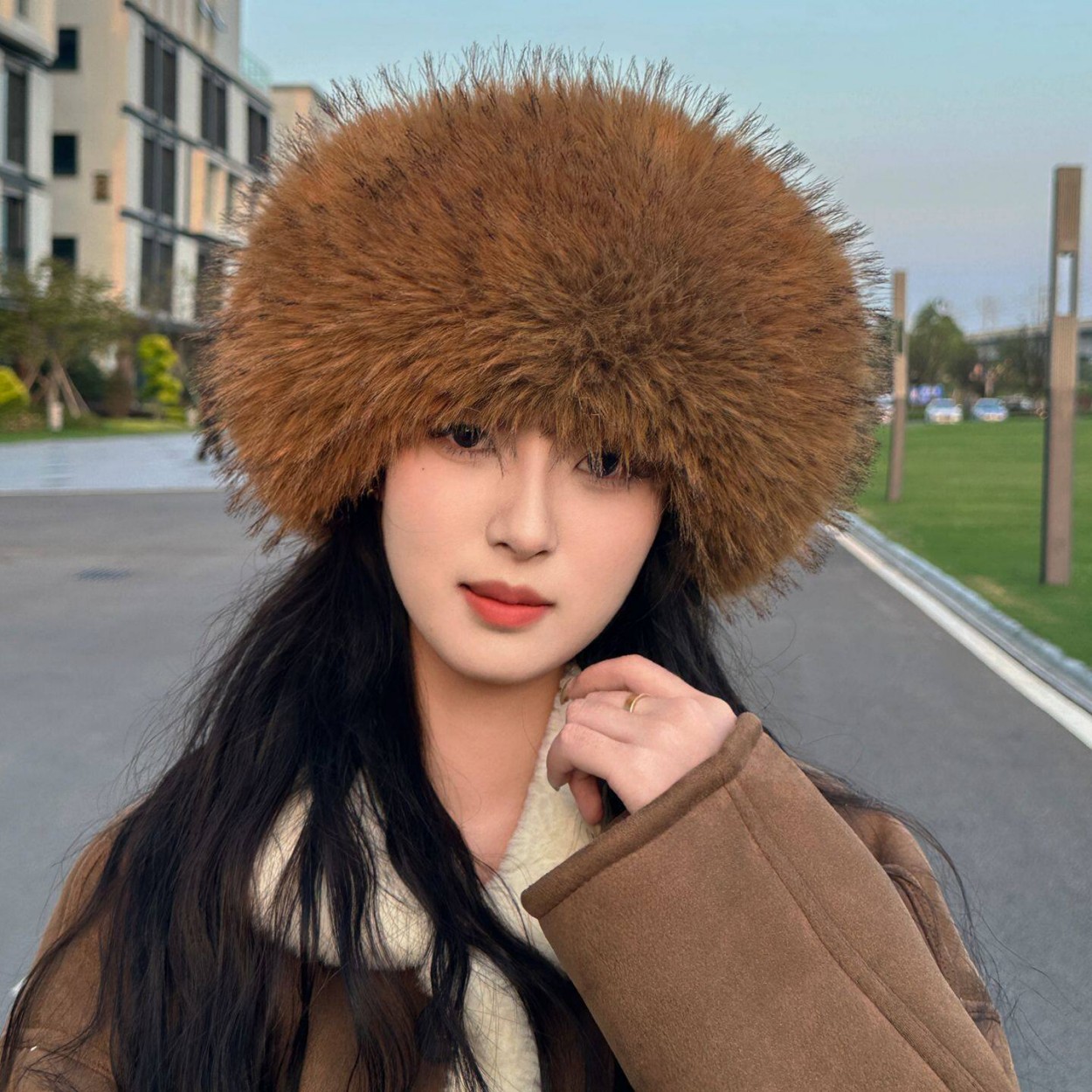 Knit Beanie Hat Warm - Мягкая плюшевая шапка из искусственного меха
